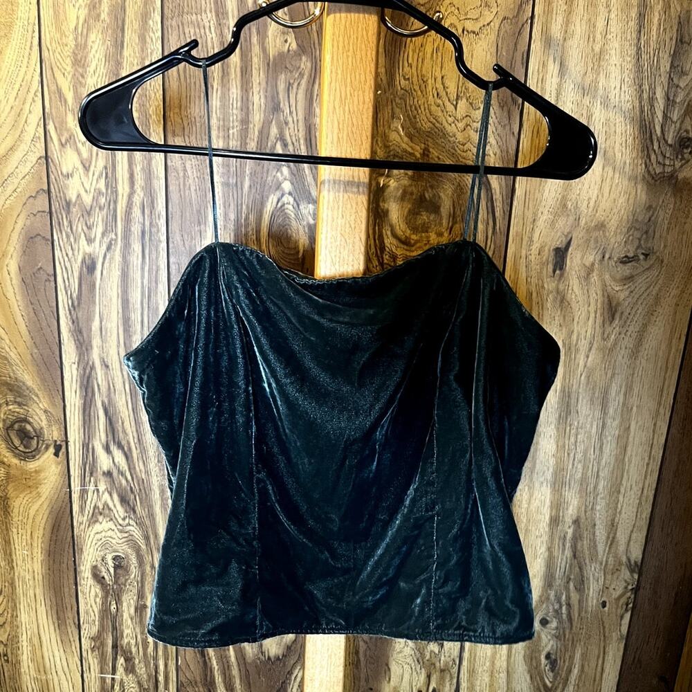 A New Day Strapless Green Velvet Top – Size XL – NWT